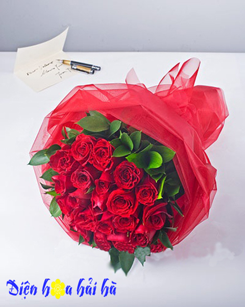 Bó hoa hồng đỏ – Dành Tặng Bạn