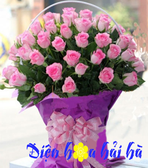 Điện hoa ngày valentine giỏ hoa hồng 50 bông dien-hoa-ngay-valentine-gio-hoa-hong-50-bong