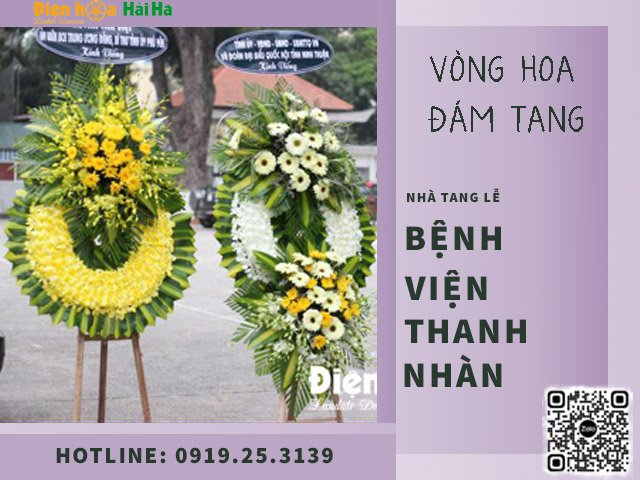 Banner vòng hoa bệnh viện Thanh Nhàn