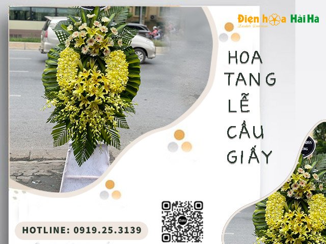 Banner vòng hoa nhà tang lễ cầu giấy