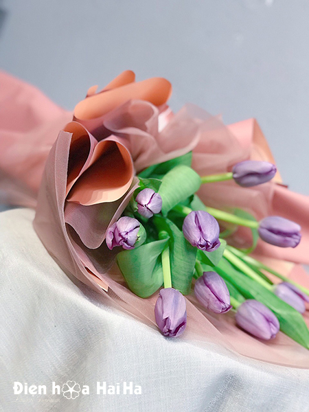 Bó hoa sinh nhật Tulip tím - Quý phái