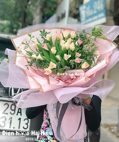 Bó hoa Tulip hồng – Thiên Hương