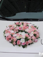 Mua hoa giả trang trí xe cô dâu vòng tròn hoa lụa cao cấp