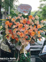 Bình hoa tặng sinh nhật hồng cam - Phú Quý