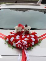 Ảnh tổng thể bộ hoa giả kết xe cưới Tình Yêu Trọn Vẹn