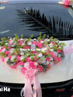 Bộ hoa giả trang trí xe cưới nhẹ nhàng - Mong Manh được nhiều khách hàng yêu thích