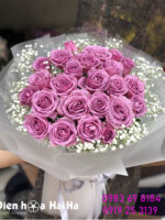 Bó hoa hồng tím- Mãi thủy chung