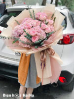 Bó hoa cẩm tú cầu hồng - Kiểu cách