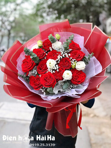 Bó hoa hồng đỏ đẹp - Lời hứa thuỷ chung
