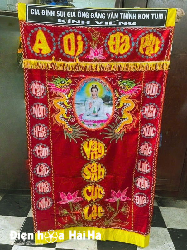 Bức trướng tang lễ HCM kiểu dọc