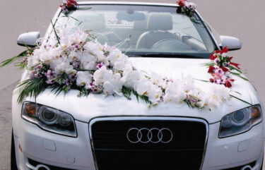 Mẫu trang trí xe hoa cô dâu hoa hồ điệp