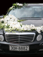 Trang trí hoa xe cưới hoa hồ điệp