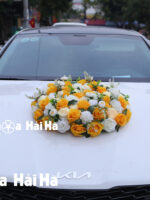 Mẫu hoa giả trang trí xe cưới Kim Cương