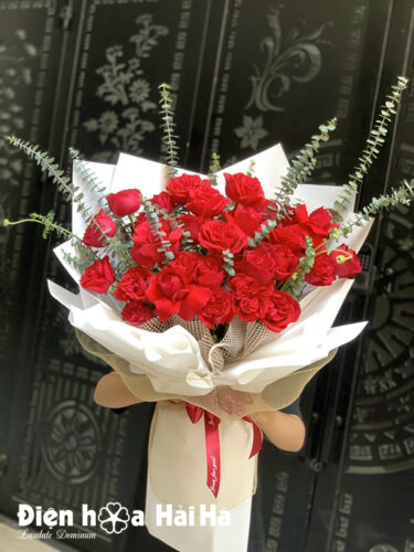 Bó hoa hồng đỏ hoa tặng sinh nhật - Hạnh phúc