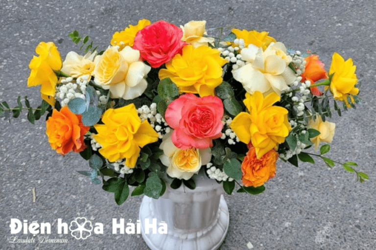 Hoa để bàn hội nghị - Hài Hòa