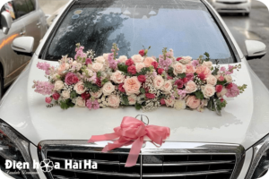 (SET28) Hoa xe cưới mầu hồng nhạt - Bắt Đầu Mới
