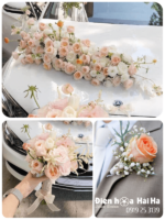 (SET38) Xe hoa cưới mầu trắng cam - Niềm Vui