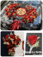 (SET53) Xe hoa cưới mầu đỏ cam - Quyến Rũ