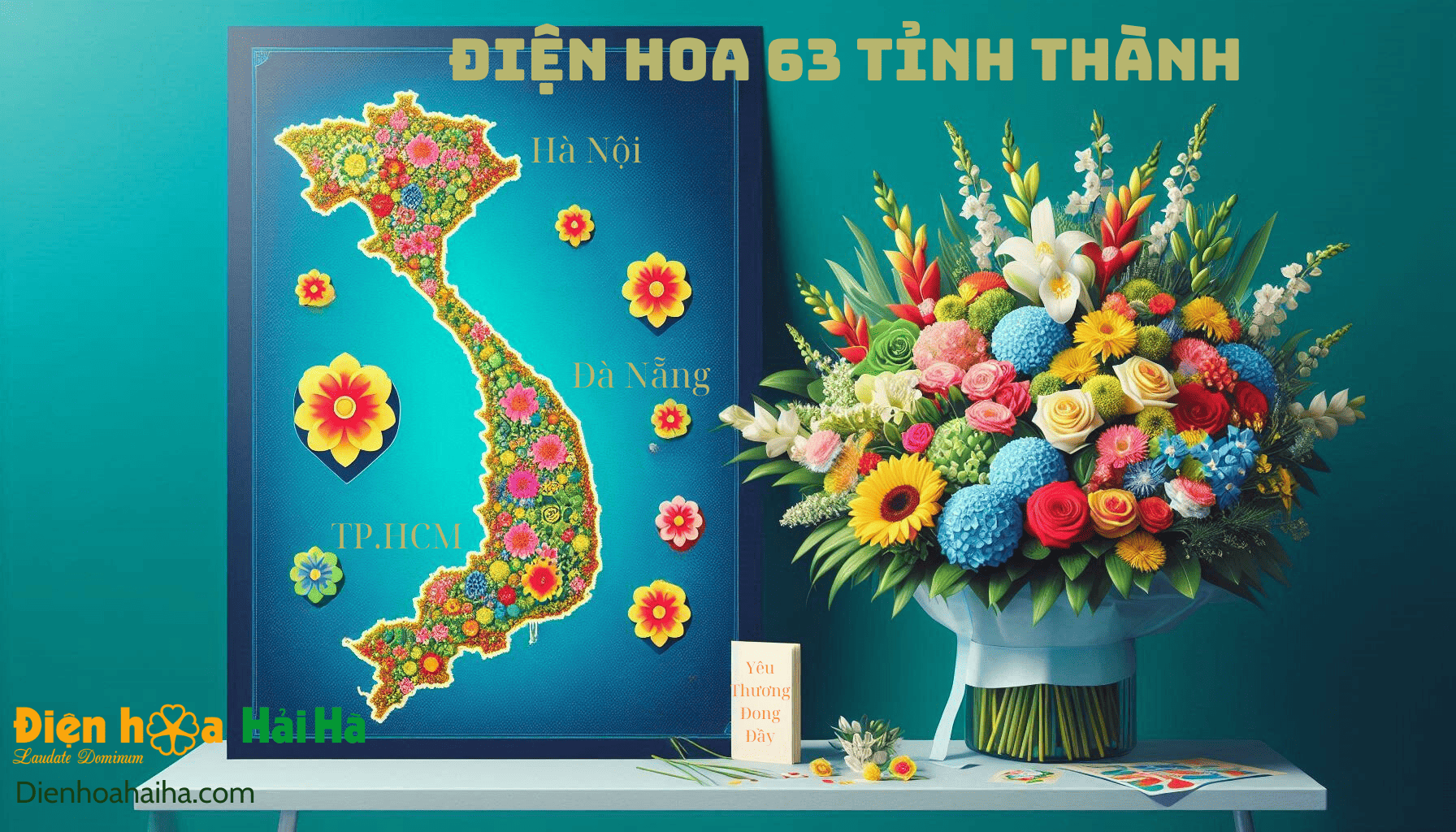 Điện hoa Hải Hà có hệ thống điện hoa 63 tỉnh thành