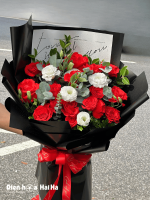 Bó Hoa Hồng Đỏ Trắng Ngọt Ngào