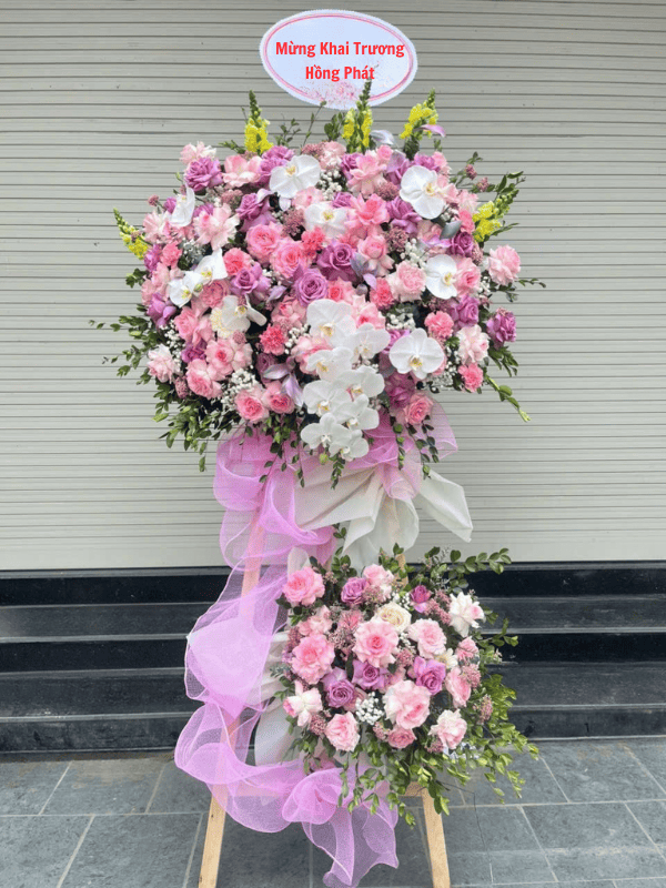 Lẵng hoa mừng khai trương - Đón Vận Lành(1)